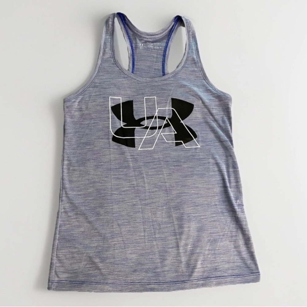 Underarmour Women’s XS Light Blue Tank‎ Top Heatgear Racerback Activewear